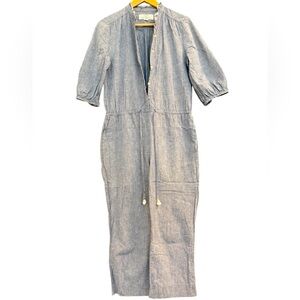 Trovata Birds of Paradise S Mint condition Chambray Blue Jumpsuit with wide leg